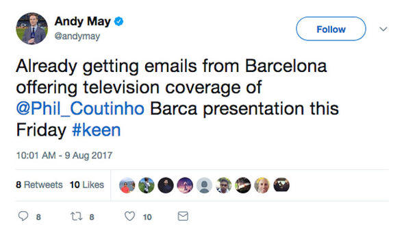 Nhà báo tiết lộ đã nhận được email của Barca có liên quan đến vụ Coutinho - Bóng Đá