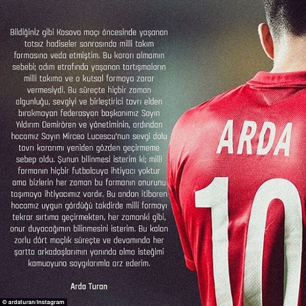 'Bắt chước' Messi, Arda Turan thu hồi quyết định giã từ ĐTQG - Bóng Đá