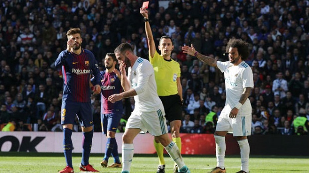 Real Madrid lập thành tích đáng buồn về thẻ đỏ tại El Clasico - Bóng Đá