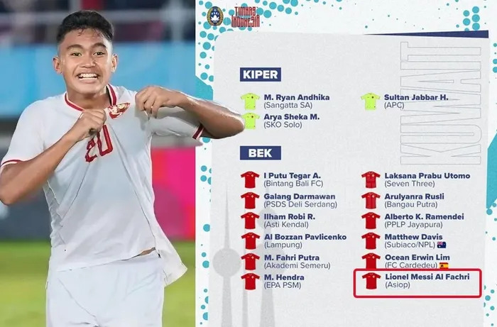Lionel Messi xuất hiện ở U16 Indonesia
