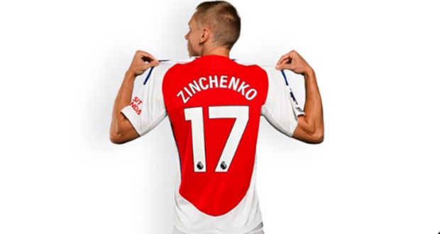 Ảnh bài viết CHÍNH THỨC! Zinchenko có số áo mới
