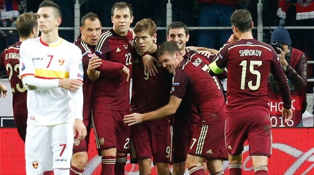 ĐT Nga: Đội bóng của xứ sở Bạch Dương là đội duy nhất không ghi được bàn nào bằng đánh đầu ở vòng loại.