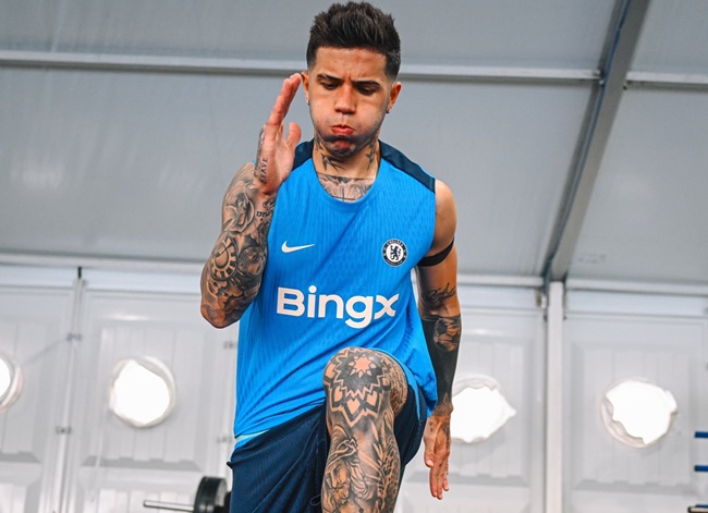 Ảnh bài viết Phản ứng của Enzo Fernandez trong ngày tập luyện tại Chelsea