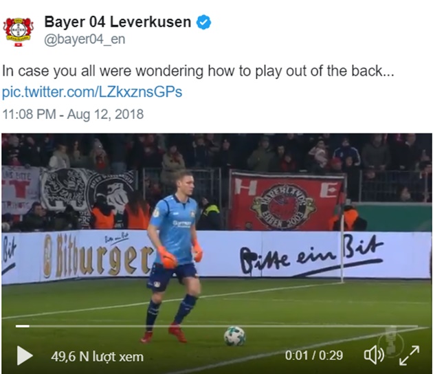 Leverkusen chọc quê Cech suýt phản lưới - Bóng Đá