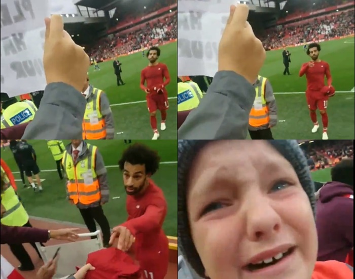 Salah tặng áo khiến fan Liverpool bật khóc - Bóng Đá