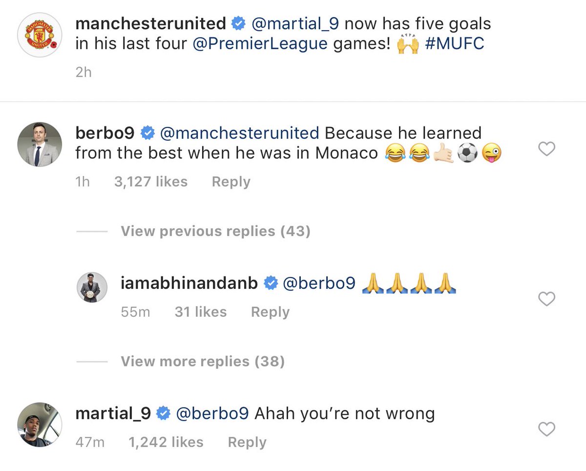 Martial chém gió với Berbatov qua Instagram - Bóng Đá