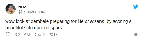 Fan Arsenal phát cuồng vì siêu phẩm của Dembele - Bóng Đá