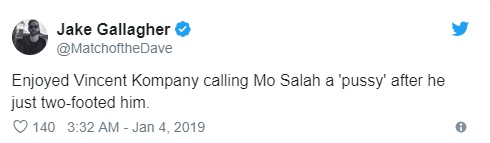 Kompany nói gì với Salah? - Bóng Đá