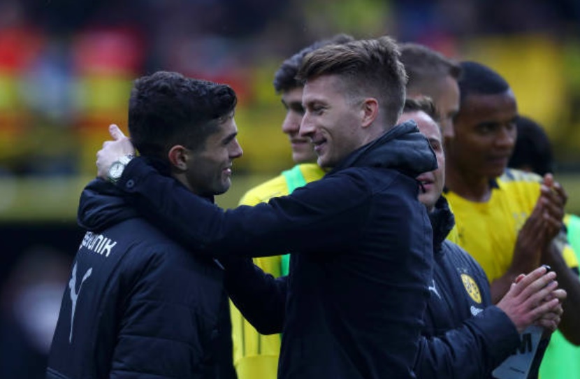 Ảnh Pulisic ghi bàn chia tay Dortmund - Bóng Đá