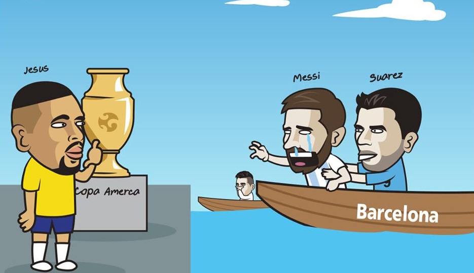 Ảnh chế Messi bị loại Copa - Bóng Đá
