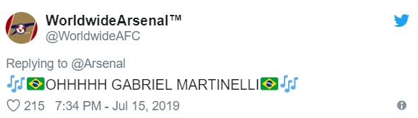 'Better than Ronaldo!' - Arsenal fans go crazy as Gabriel Martinelli scores on pre-season debut - Bóng Đá