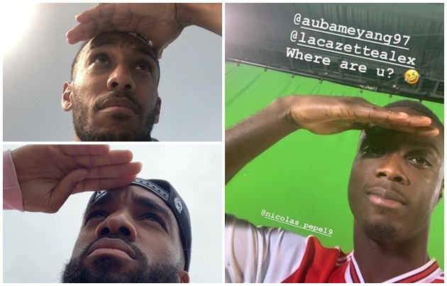 Nicolas Pepe calls out Aubameyang and Lacazette in first official post as Arsenal player - Bóng Đá