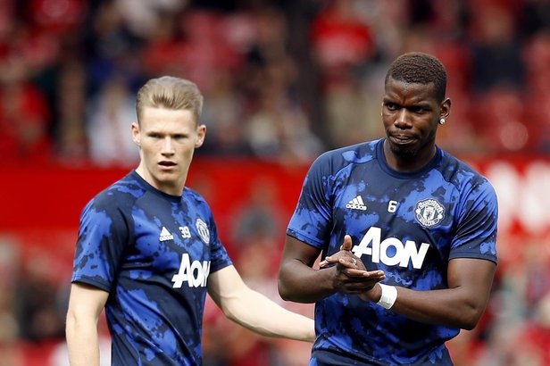 Paul Pogba passed to Scott McTominay just once in the first half. - Bóng Đá