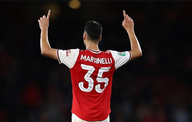 Gabriel Martinelli is the youngest player in Arsenal's history to score 2+ goals in a major European match - Bóng Đá
