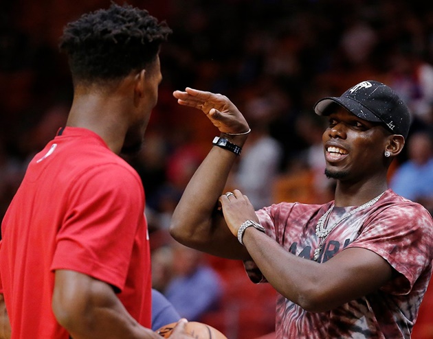 Paul Pogba raises hopes he will be fit for Man Utd soon in gym workout before court side outing at Miami Heat game - Bóng Đá