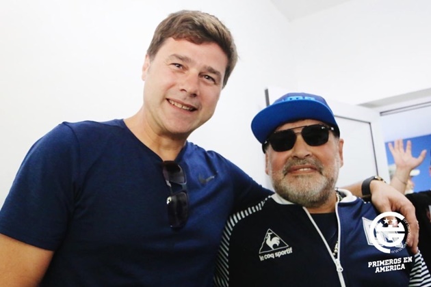 Ex-Spurs boss Pochettino visits Maradona before watching his Gimnasia side in action - Bóng Đá