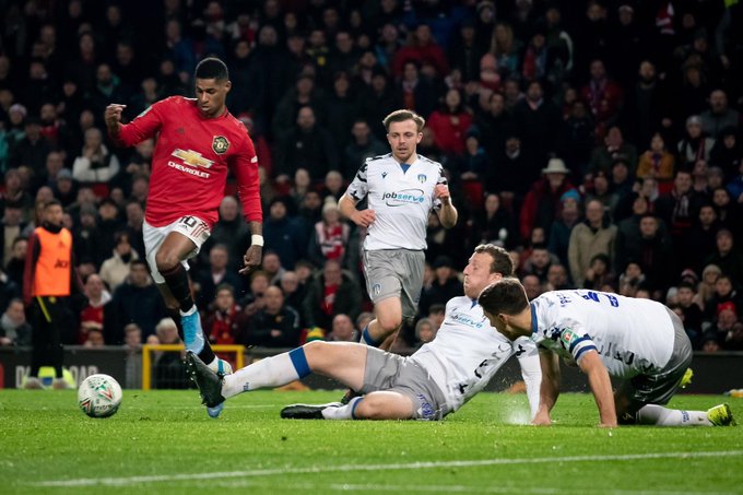Marcus Rashford reacts as Man Utd draw Man City in Carabao Cup semi-finals - Bóng Đá