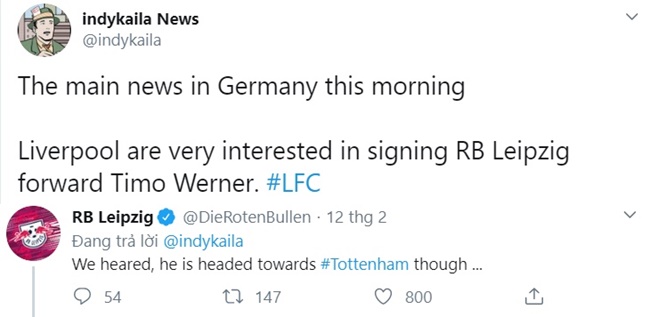 Tottenham mocked by RB Leipzig ahead of Champions League tie over Timo Werner transfer rumours - Bóng Đá