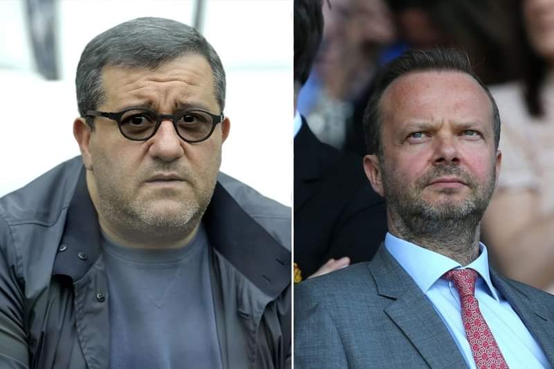  Ed Woodward 'makes peace offering to Mino Raiola' after Paul Pogba 'asked his agent to be less confrontational' after public war of words - Bóng Đá