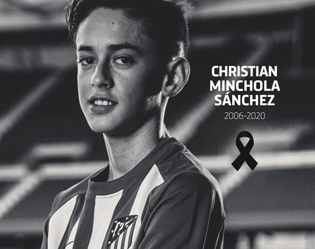 Atletico Madrid announces death of U14 player - Bóng Đá