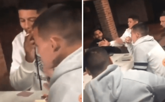 Manchester United defender Marcos Rojo breaks lockdown rules as he smokes and plays cards with pals   - Bóng Đá
