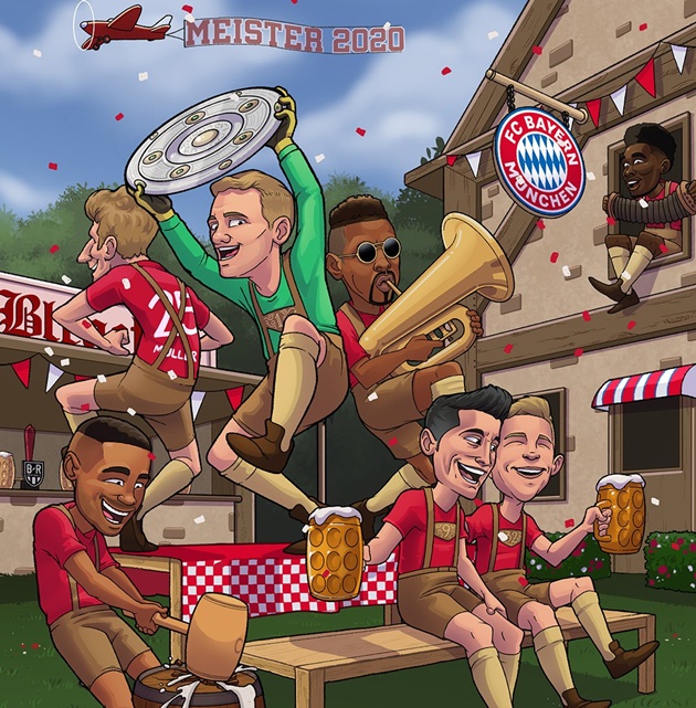 Ảnh chế Bayern vô địch Bundesliga - Bóng Đá