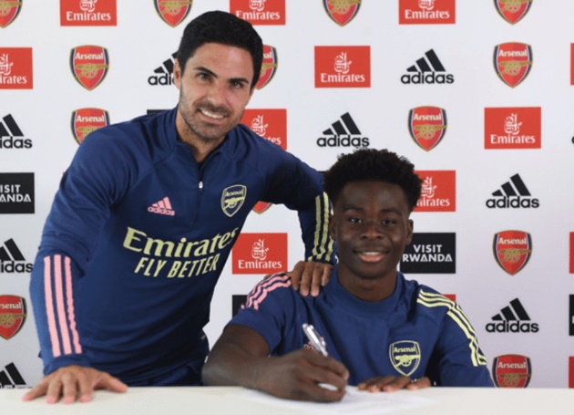 Arsenal confirm Bukayo Saka has signed new long-term contract    - Bóng Đá