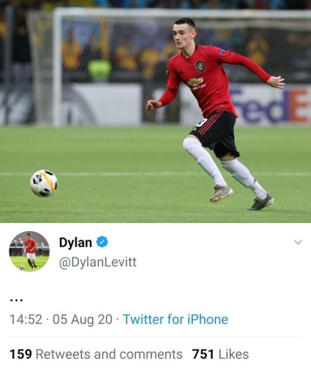 Dylan Levitt deletes tweet after being removed from Manchester United’s Europa League squad   - Bóng Đá
