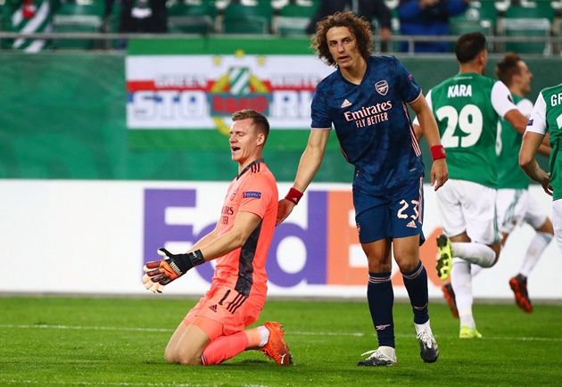 David Luiz rates Thomas Partey’s full Arsenal debut and defends Bernd Leno after error in Rapid Vienna win  - Bóng Đá