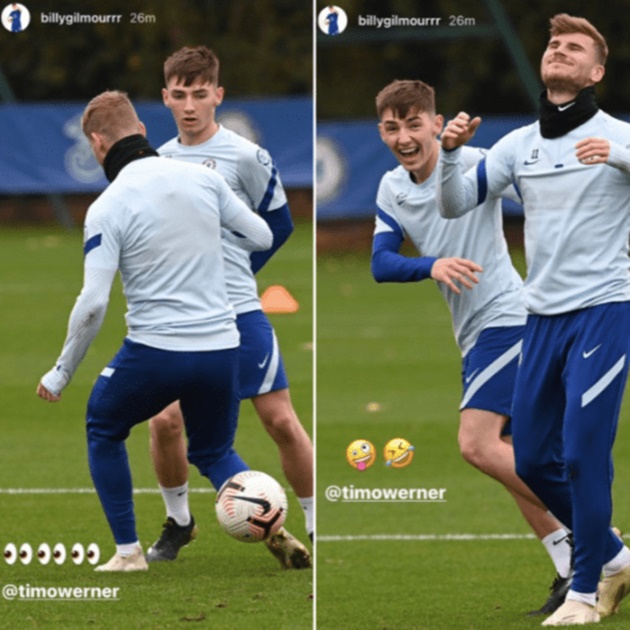 Billy Gilmour returns to Chelsea training after knee injury – and immediately trolls Timo Werner  - Bóng Đá