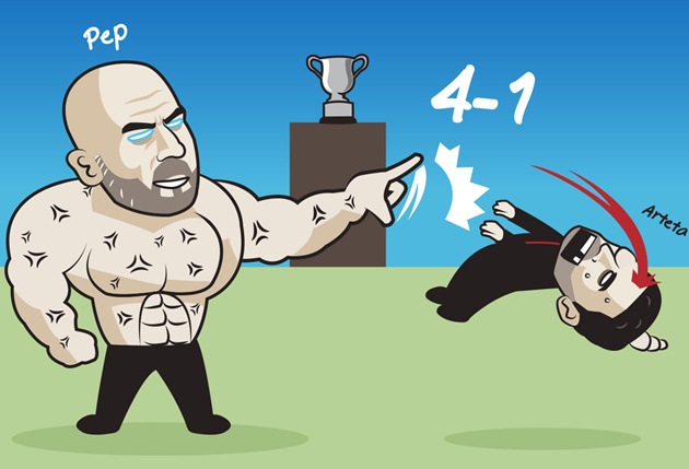 Cười té khói với loạt ảnh chế Man City đè bẹp Arsenal - Bóng Đá