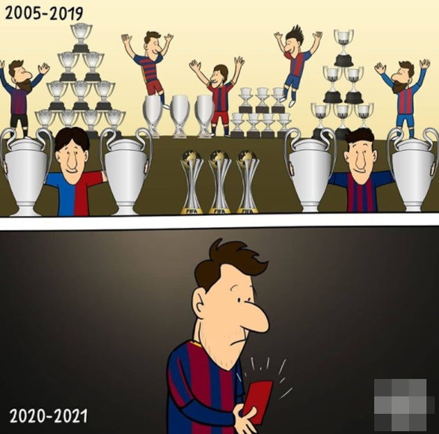Thủ quân Blaugrana đã vung tay đánh Asier Villalibre và bị đuổi khỏi sân. Đây là chiếc thẻ đỏ đầu tiên mà Messi phải nhận trong màu áo Barca.