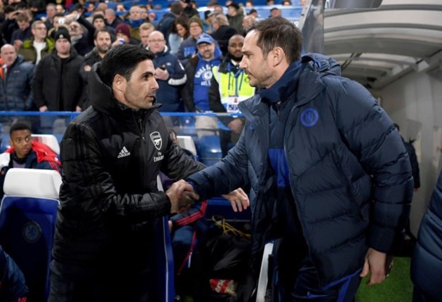 Tình hình của Lampard và Mikel Arteta tại thành London đang tương phản nhau.
