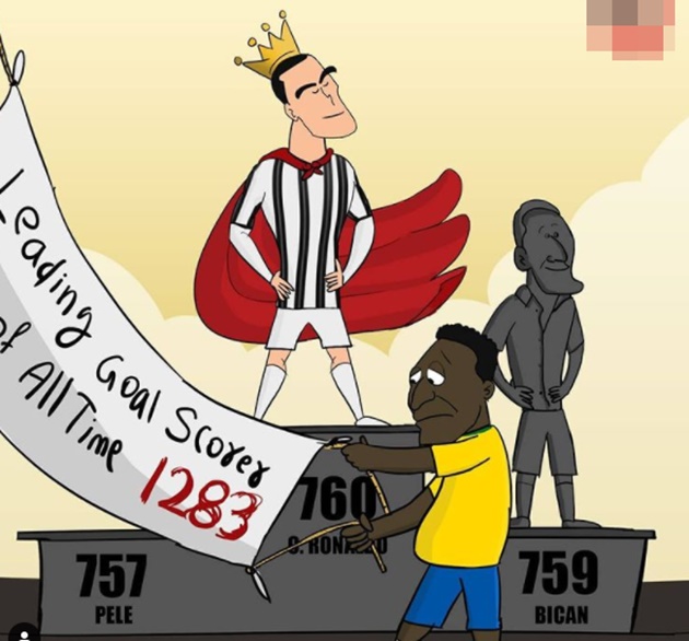 Cười té khói với loạt ảnh chế Ronaldo phá kỷ lục ghi bàn - Bóng Đá