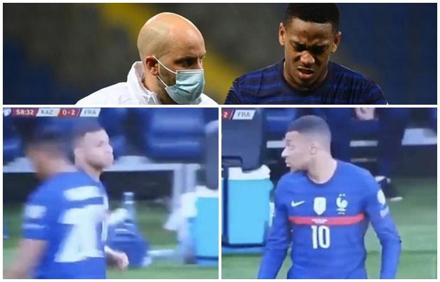 Anthony Martial refuses to shake Kylian Mbappe's hand during tense France substitution  - Bóng Đá
