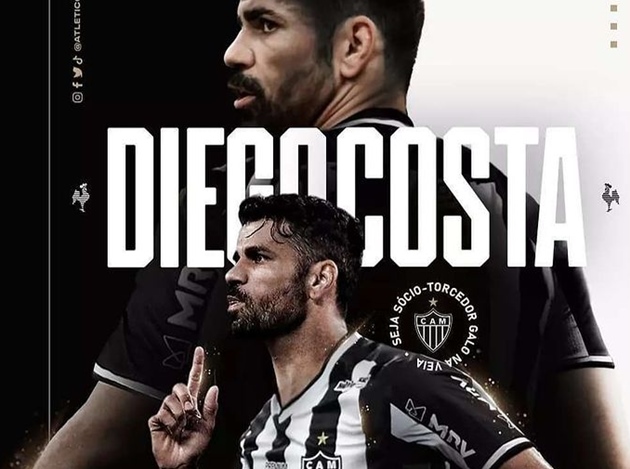 Former Chelsea striker Diego Costa signs for Atletico Mineiro on free transfer - Bóng Đá