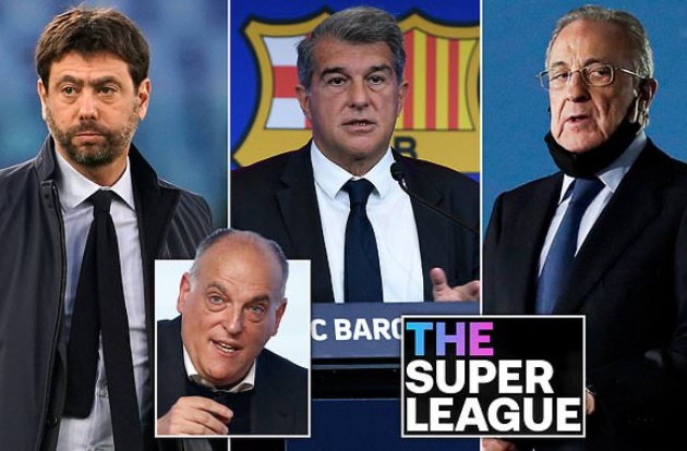 Tebas (hình nhỏ) phản bác Super League dữ dội.