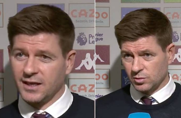 'I thought your questions would have been better!' - Gerrard winds up post-match interviewer following Aston Villa's loss to Arsenal - Bóng Đá
