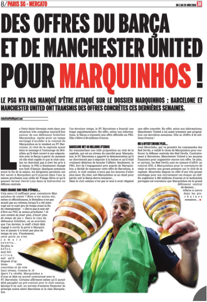 Ảnh bài viết Phát cuồng vì Marquinhos, Mourinho giục M.U chi tiền tấn