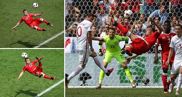 Shaqiri lập siêu phẩm nhưng Thụy Sĩ vẫn bị loại vì tân binh Arsenal