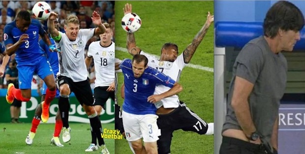 Schweinsteiger và Giroud bị ghép ảnh chế giễu