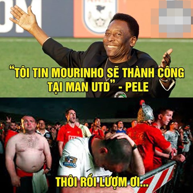 Ảnh chế: CĐV MU ‘nát lòng’ vì ‘Vua bóng đá’ trổ tài dự đoán; Fan Messi ‘rộng lượng’ cổ vũ CR7 vô địch