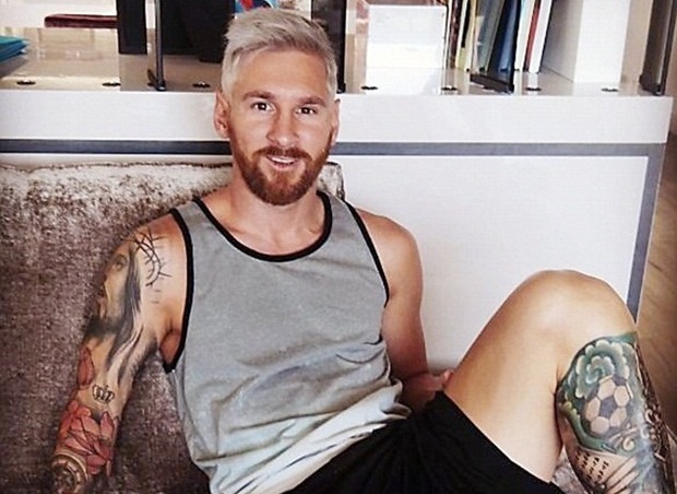 Messi lĩnh xướng đội hình ngôi sao nhuộm tóc bạch kim