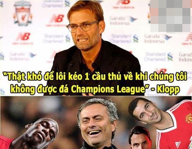 Ảnh chế: Klopp ‘đắng lòng’ nhìn Mou cười nhạo; Wilshere ‘lạc lối’ vì quên mất số 4
