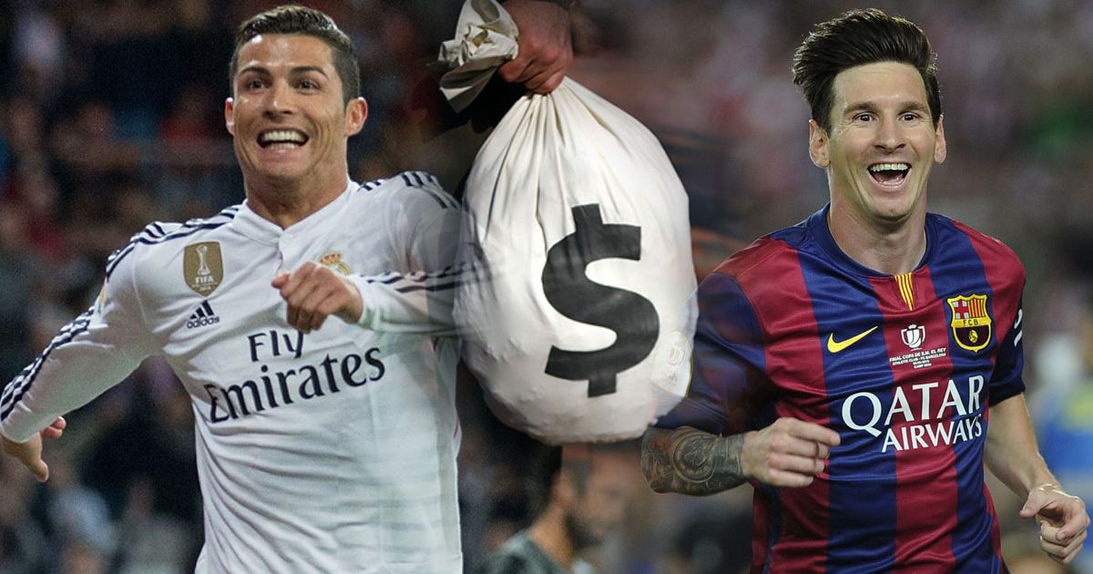 Về tiền bạc, Messi đang vượt Ronaldo