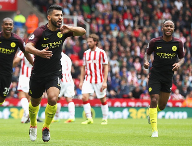 Màn trình diễn của Aguero và Sterling vs Stoke