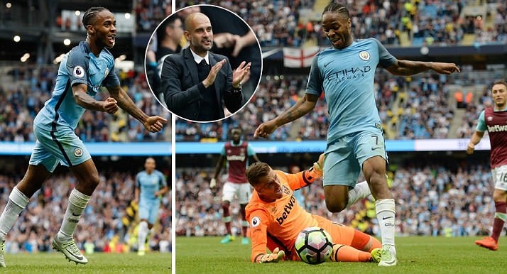 Aguero thoát thẻ đỏ, Sterling kết liễu West Ham