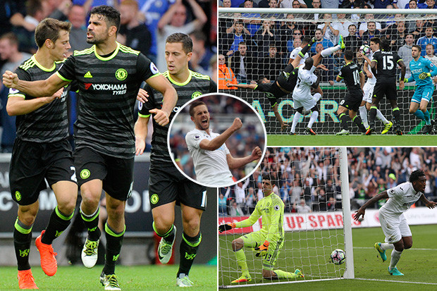 Diego Costa hóa người hùng, Chelsea thoát thua trước Swansea