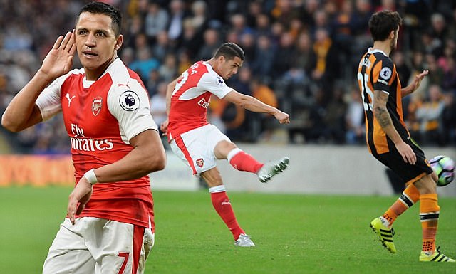 Sanchez cú đúp, Xhaka siêu phẩm, Arsenal thắng đậm 10 người Hull City