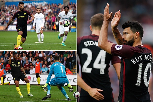 Aguero giúp Man City duy trì thế độc tôn tại Premier League